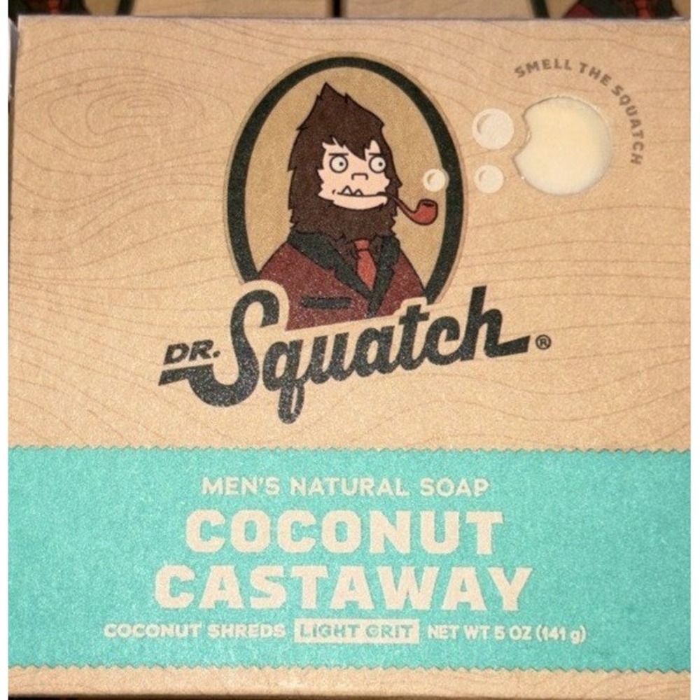 Dr. Squatch Coconut Castaway - Men's Natural Soap - Light Grit - 1 bar - Picture 1 of 4